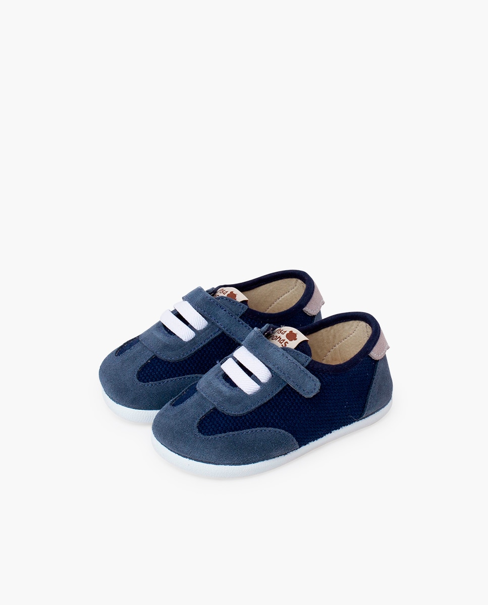 Sapatilhas Desportivas Barefoot Combinadas com Atacadores Elásticos Pisamonas Azul-3