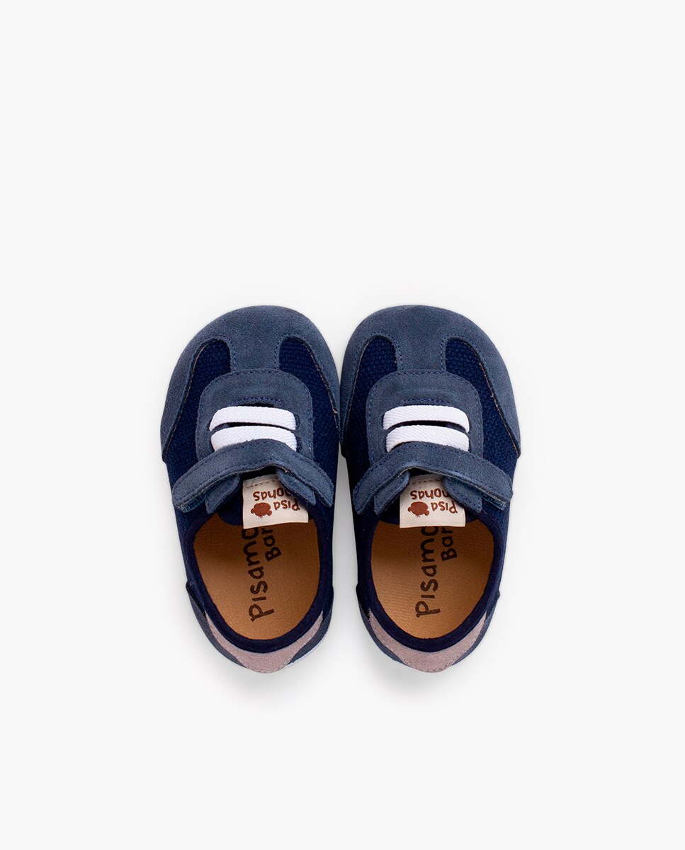 Sapatilhas Desportivas Barefoot Combinadas com Atacadores Elásticos Pisamonas Azul-4