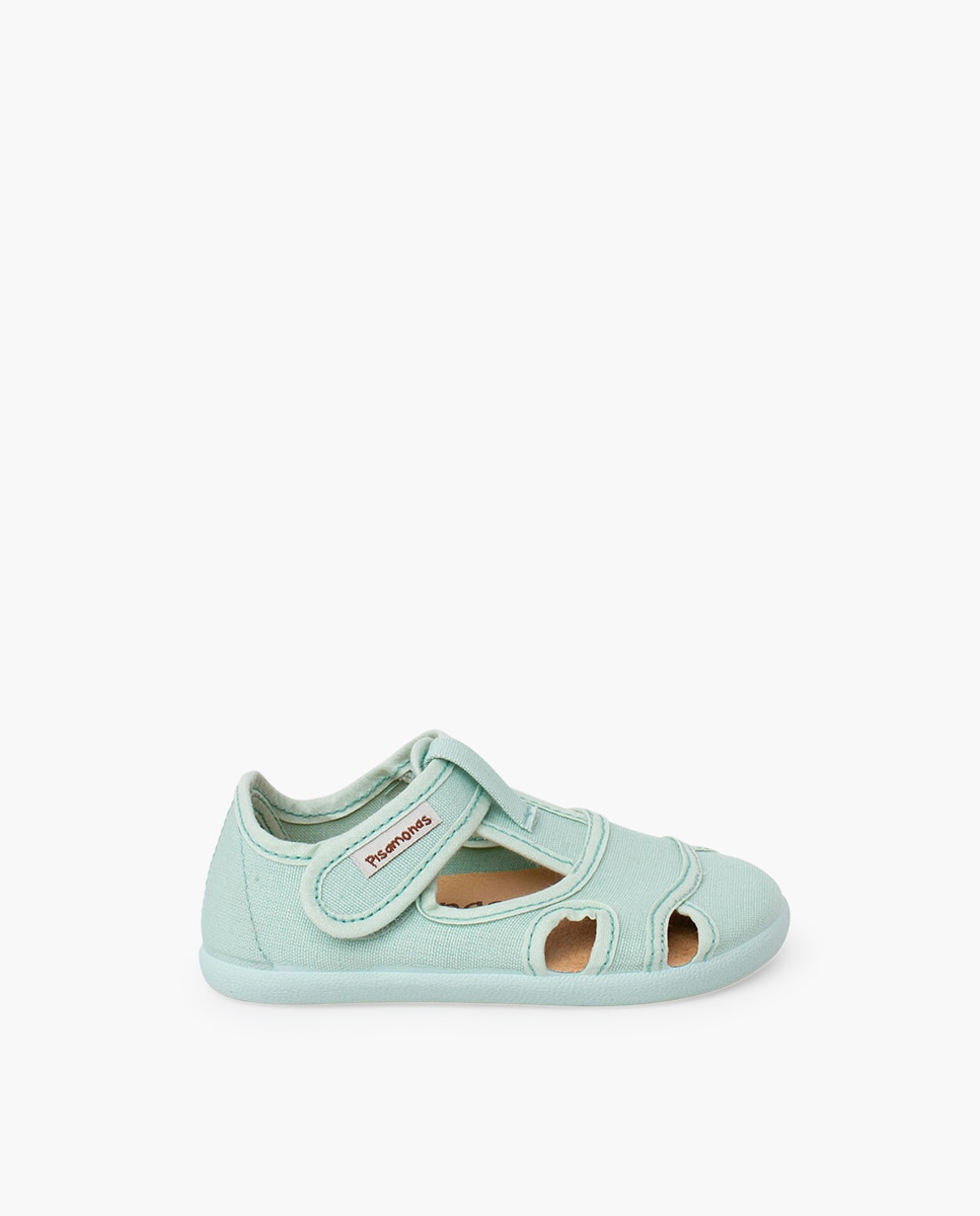 Imagem 0 de Sandálias Fechadas Infantil Barefoot de Lona com Velcro Largo