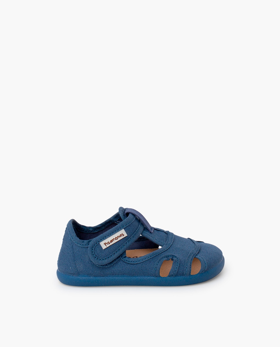 Imagem 0 de Sandálias Fechadas Infantil Barefoot de Lona com Velcro Largo