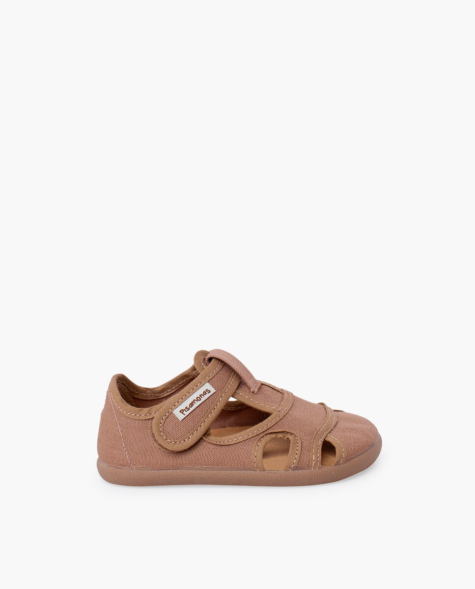 Imagem 0 de Sandálias Fechadas Infantil Barefoot de Lona com Velcro Largo