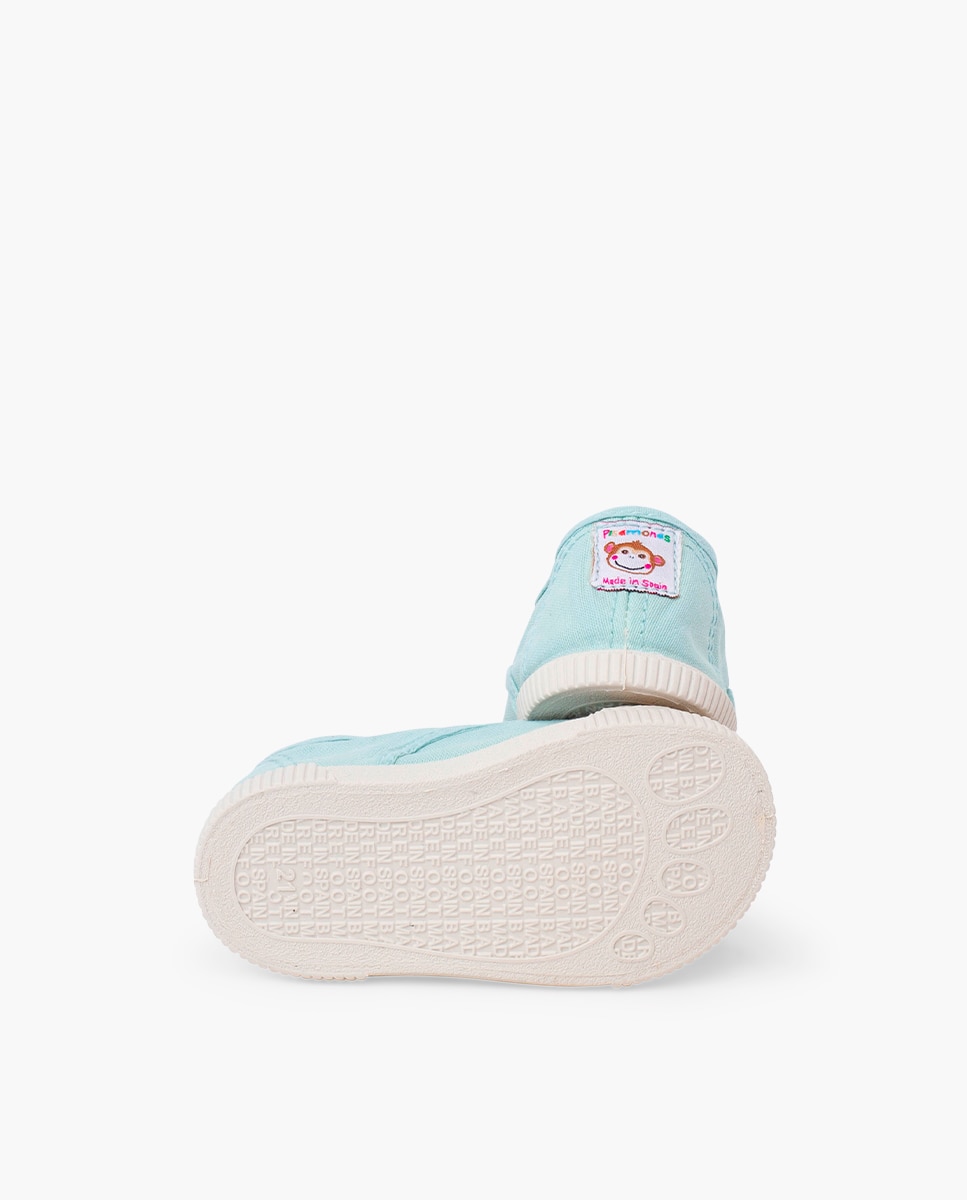 Sapatilhas Desportivas para Bebé de Lona sem Atacadores Barefoot Azul-2