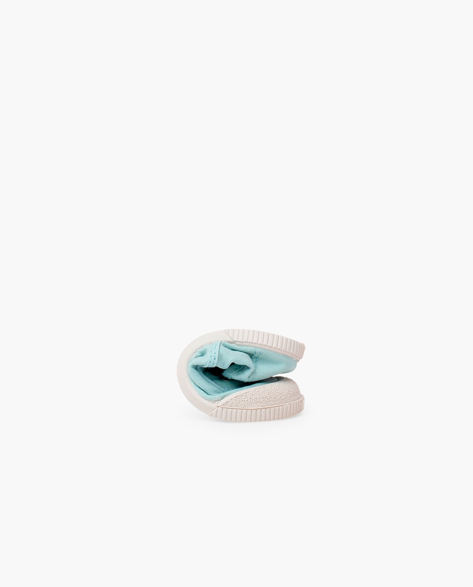 Sapatilhas Desportivas para Bebé de Lona sem Atacadores Barefoot Azul-5
