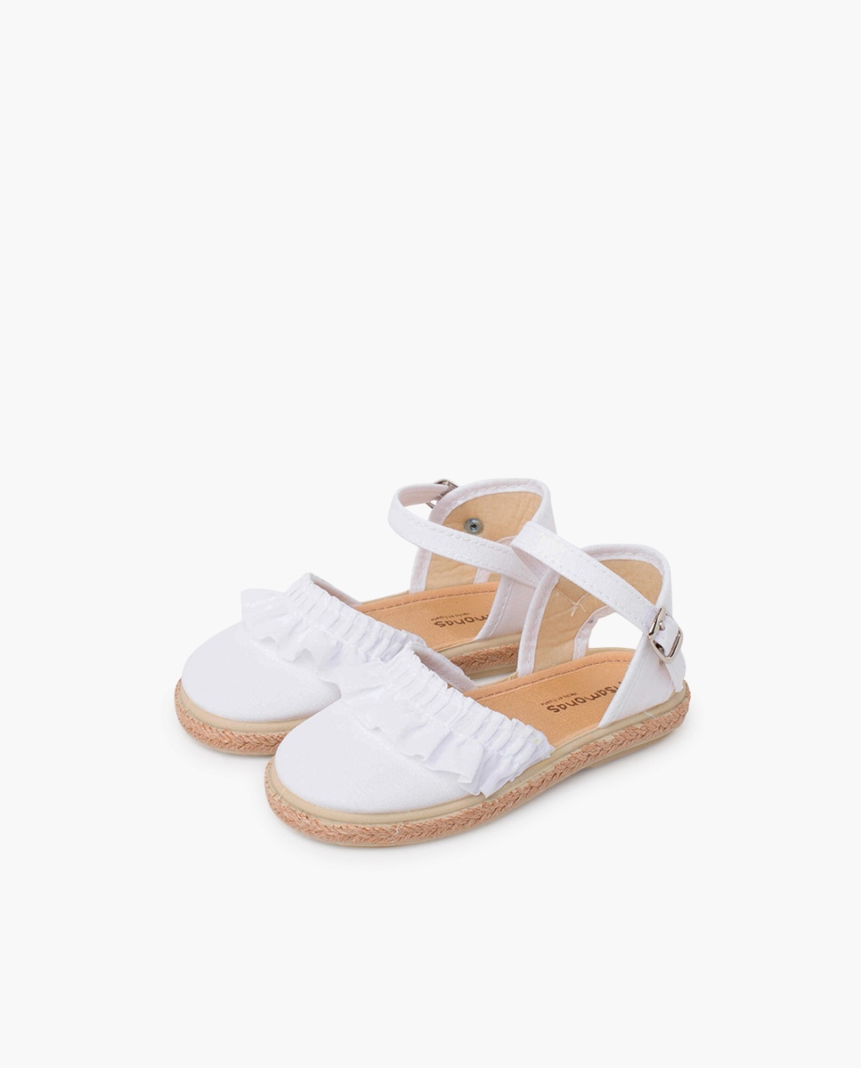 Alpercatas Infantil com Folho e Fivela Pisamonas Branco-3