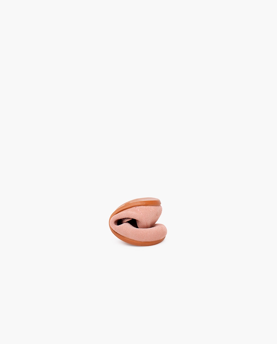 Merceditas de Bebé Barefoot em Camurça Primeiros Passos Pisamonas Rosa-5