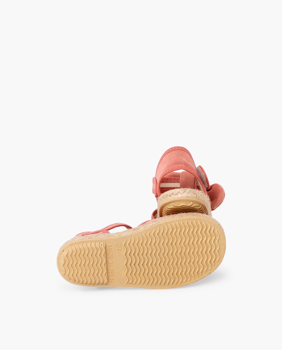 Alpercatas Infantil com Laço Suede Pisamonas Rosa-2