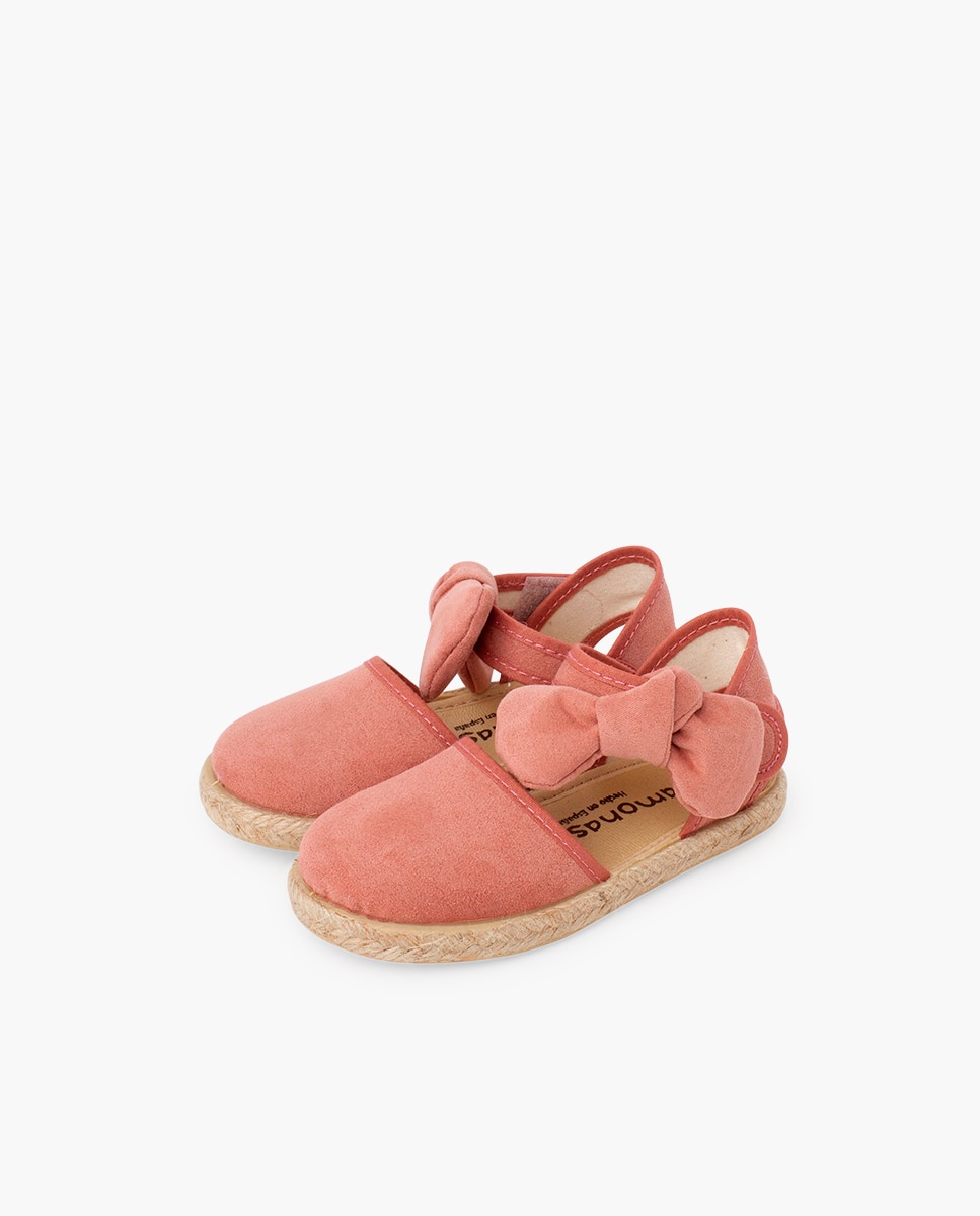 Alpercatas Infantil com Laço Suede Pisamonas Rosa-3