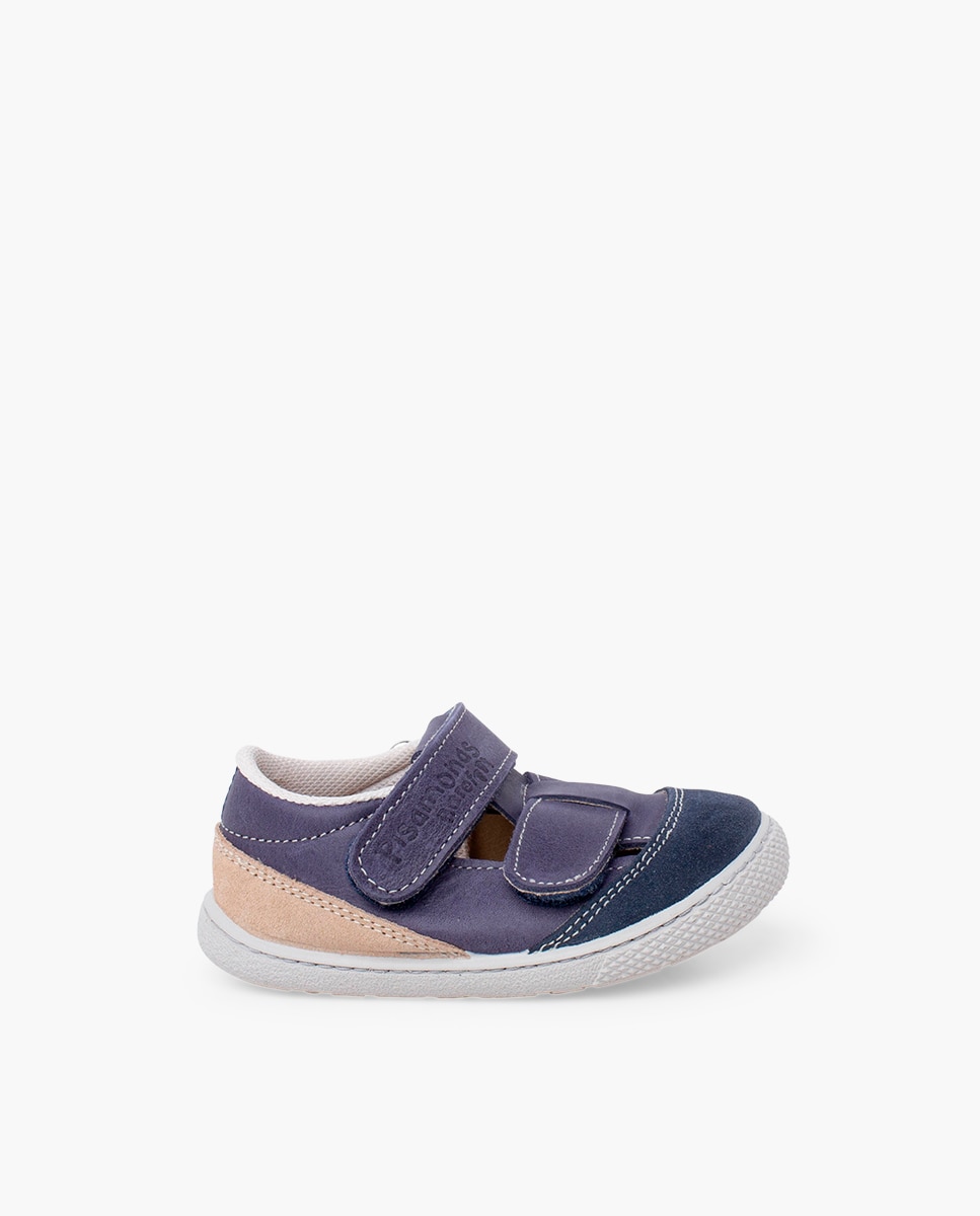 Sandálias Fechadas Infantil Barefoot Pele Azul-marinho-1