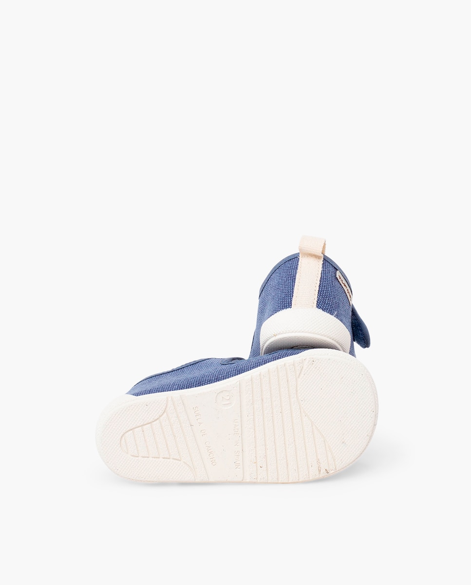 Sandálias para Bebé Barefoot de Lona Cangrejera Pisamonas Azul-claro-2