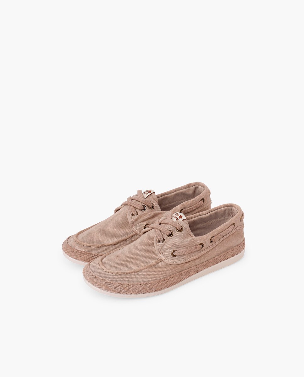 Náuticos Infantil Casual de Lona Lavada Pisamonas Taupe-3