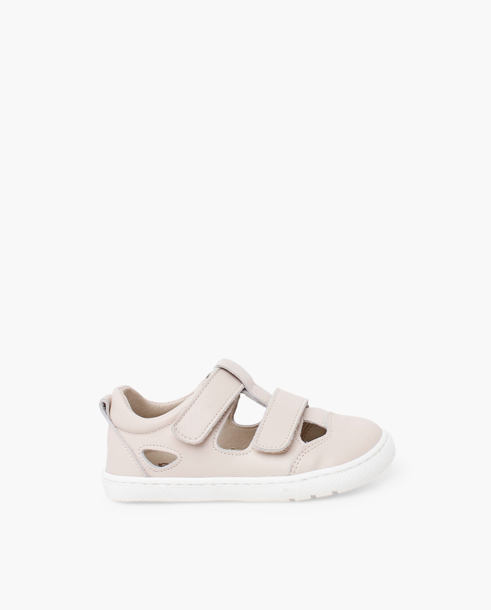 Imagem 0 de Sandálias Fechadas Infantil Barefoot com Velcro Duplo de Napa