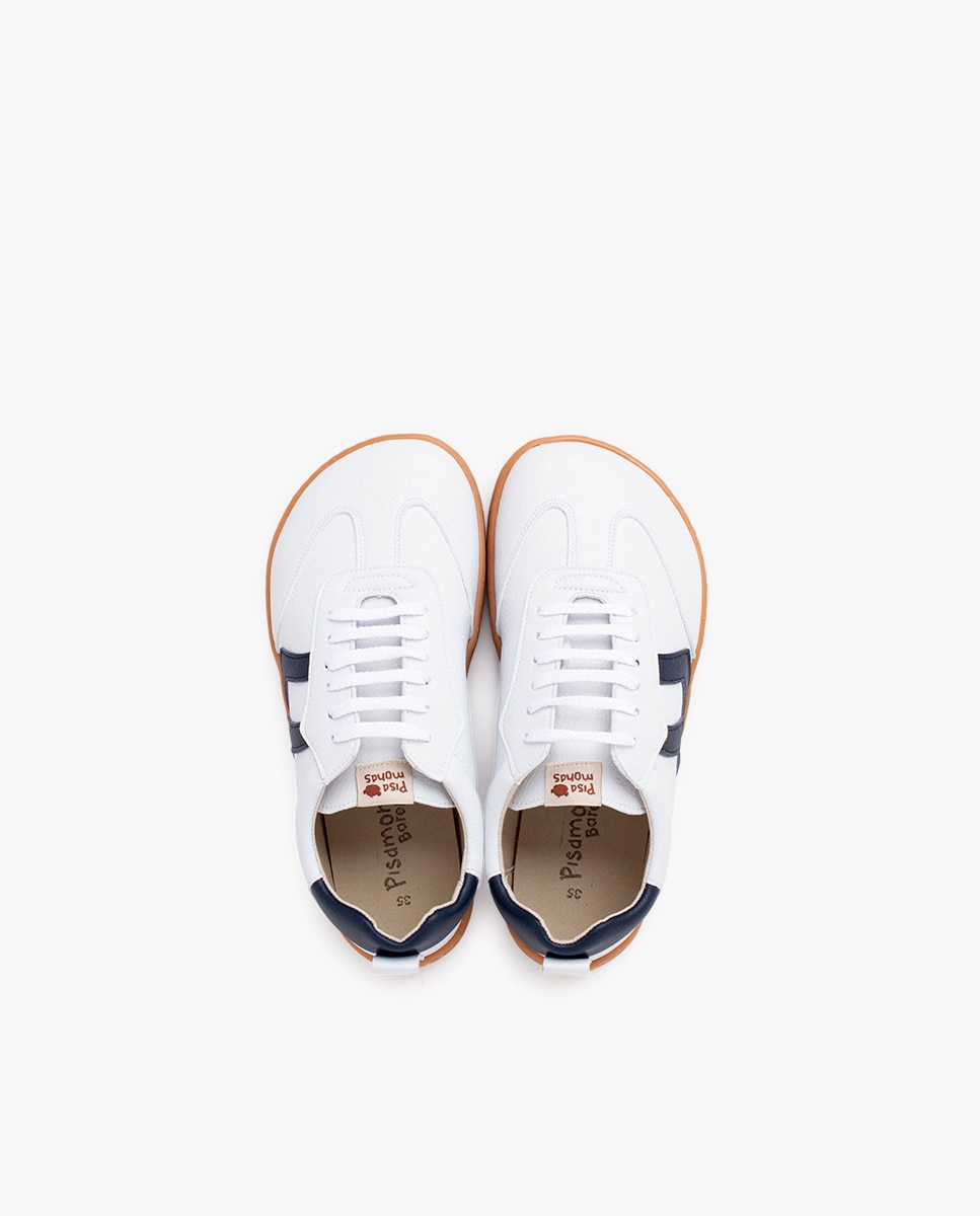 Sapatilhas Desportivas Infantil Barefoot com Atacadores Tamanhos Altos Pisamonas Azul-marinho-4