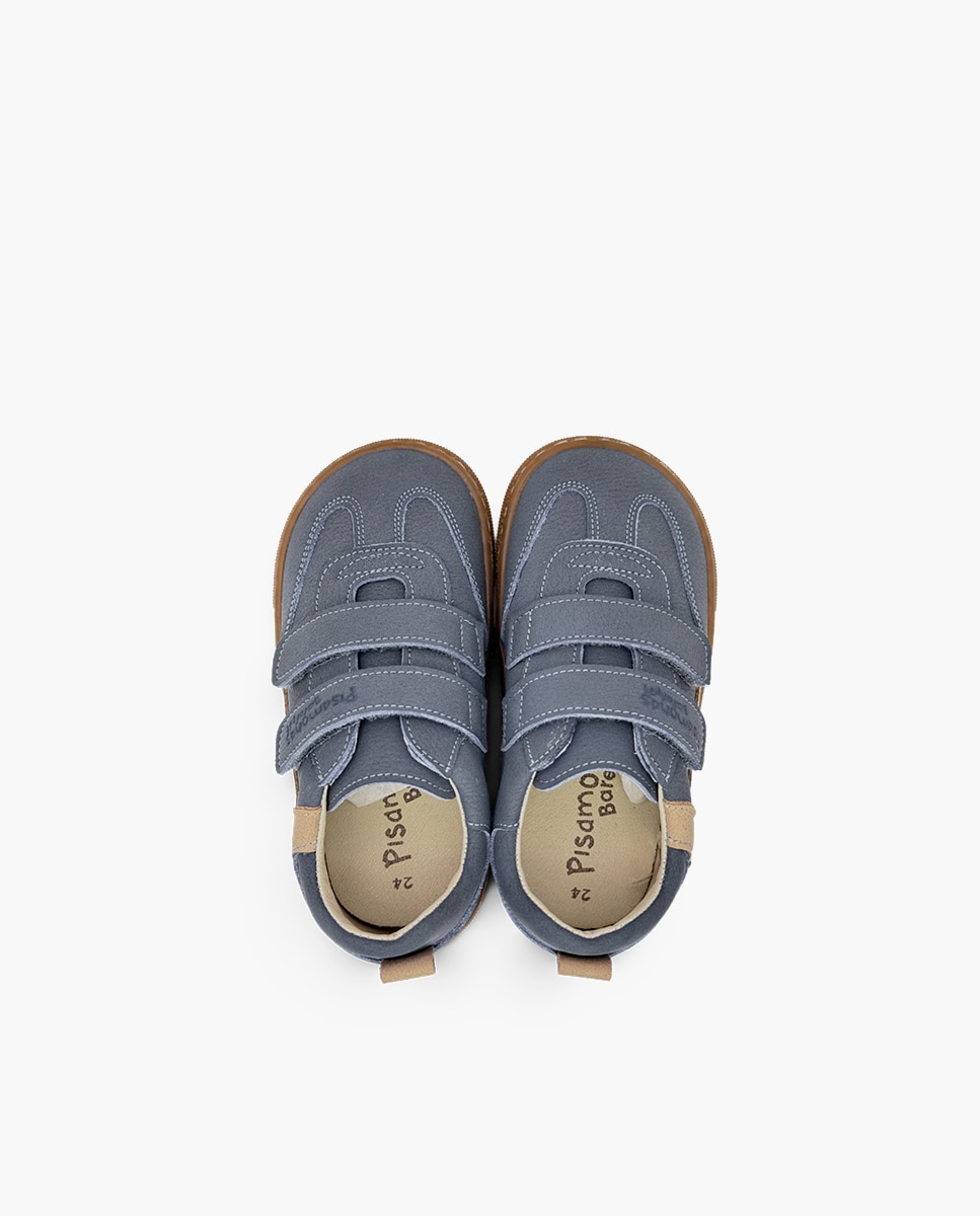 Sapatilhas de Lona Barefoot Efeito Nobuck Adorno Cinzento-4