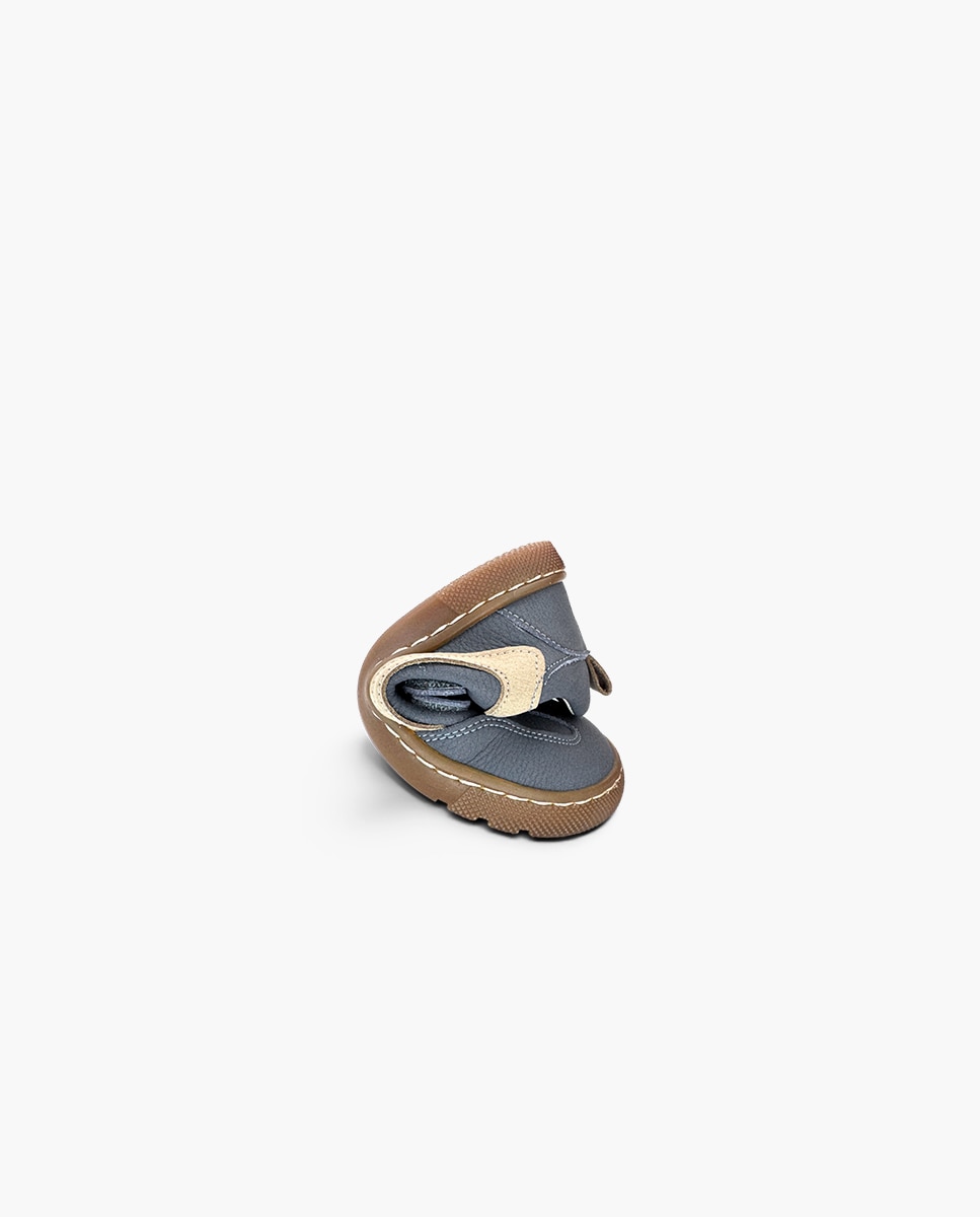 Sapatilhas de Lona Barefoot Efeito Nobuck Adorno Cinzento-5