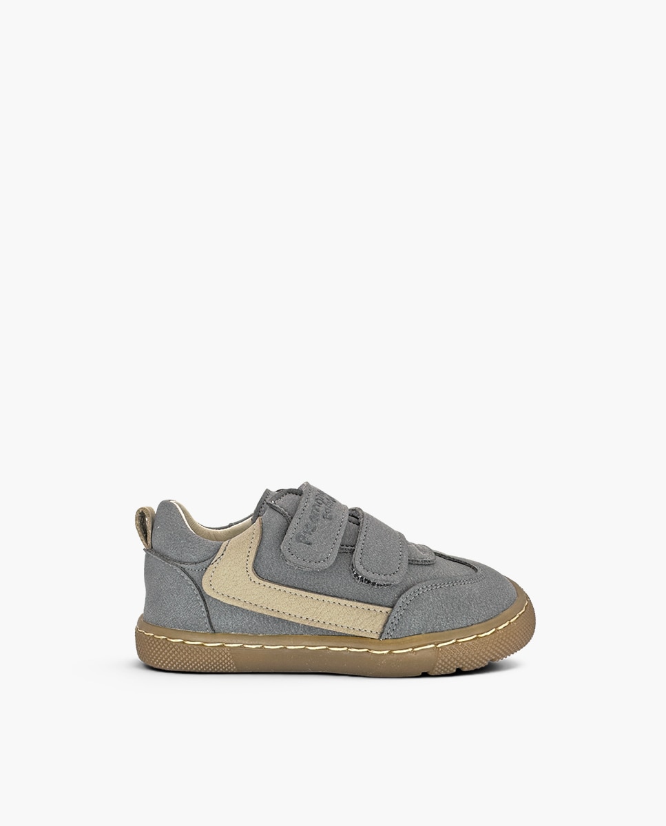 Sapatilhas de Lona Barefoot Efeito Nobuck Adorno Cinzento-1