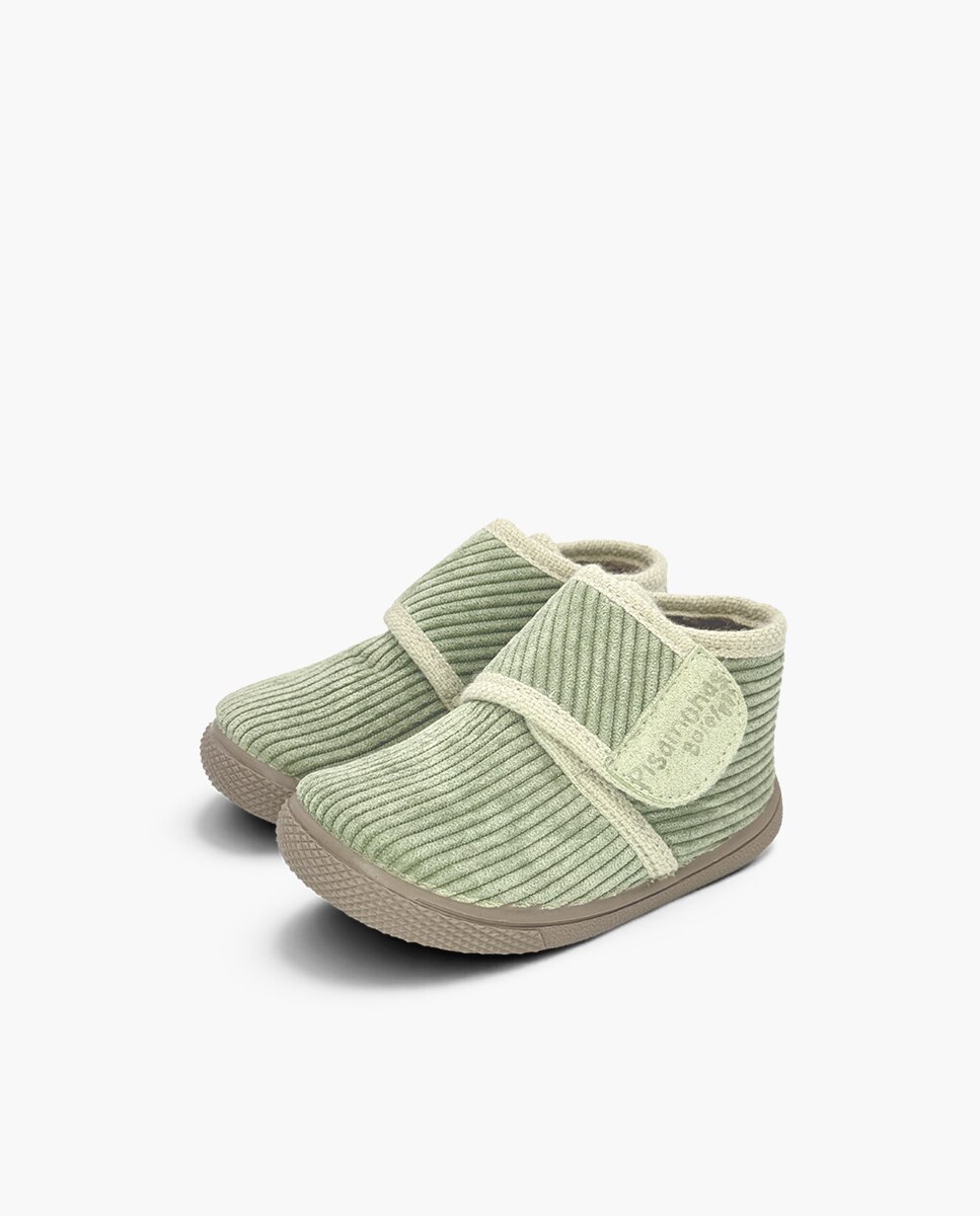 Pantufas Fechadas Infantil Casa Pana Barefoot Verde-3