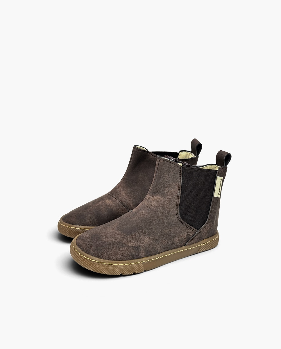 Botas Infantil Barefoot Efeito Desgastado Castanho-3