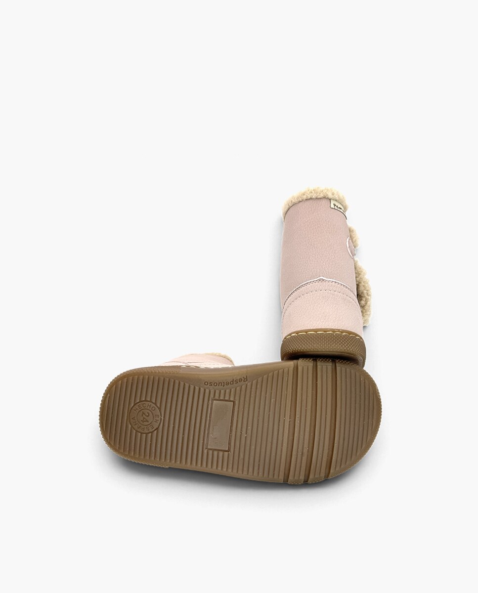 Botas Infantil Barefoot com Forro de Pelo de Ovelha Rosa-2