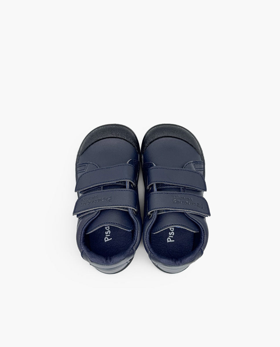 Sapatilhas de Lona Infantil Suaves Barefoot Colégio Efeito Azul-marinho-4