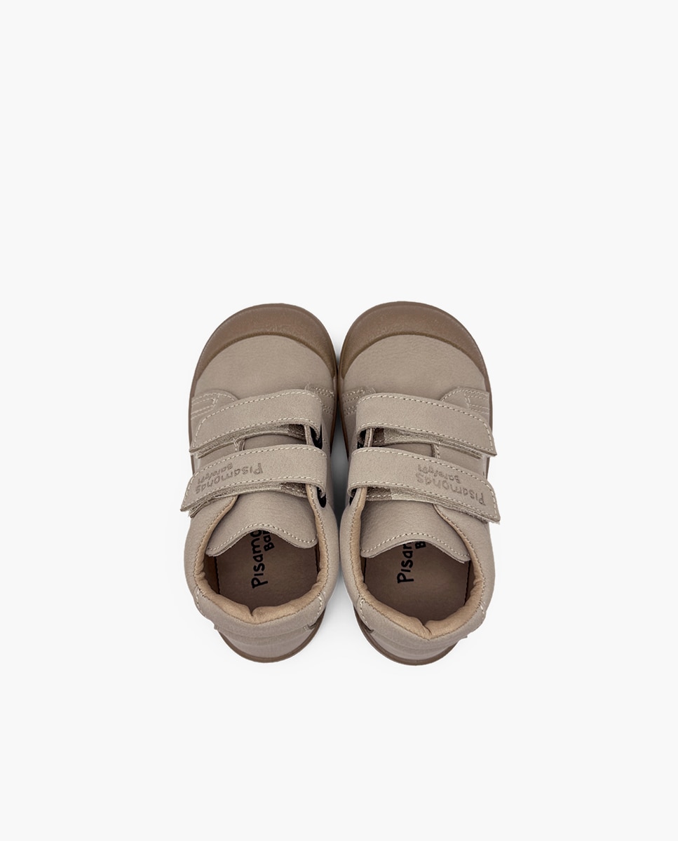 Sapatilhas de Lona Macias Barefoot Efeito Nobuck Bege-4