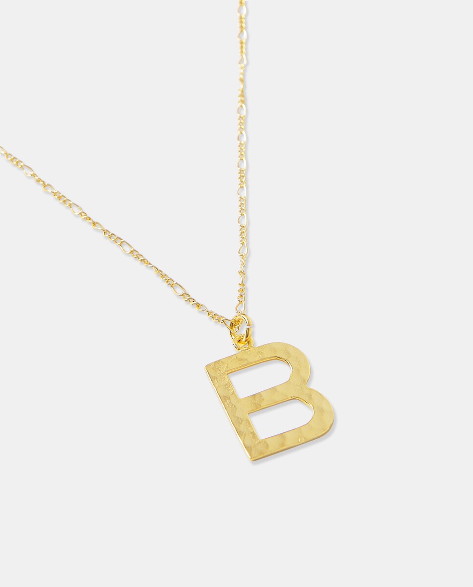 Colar Inicial Letra B Ouro-2