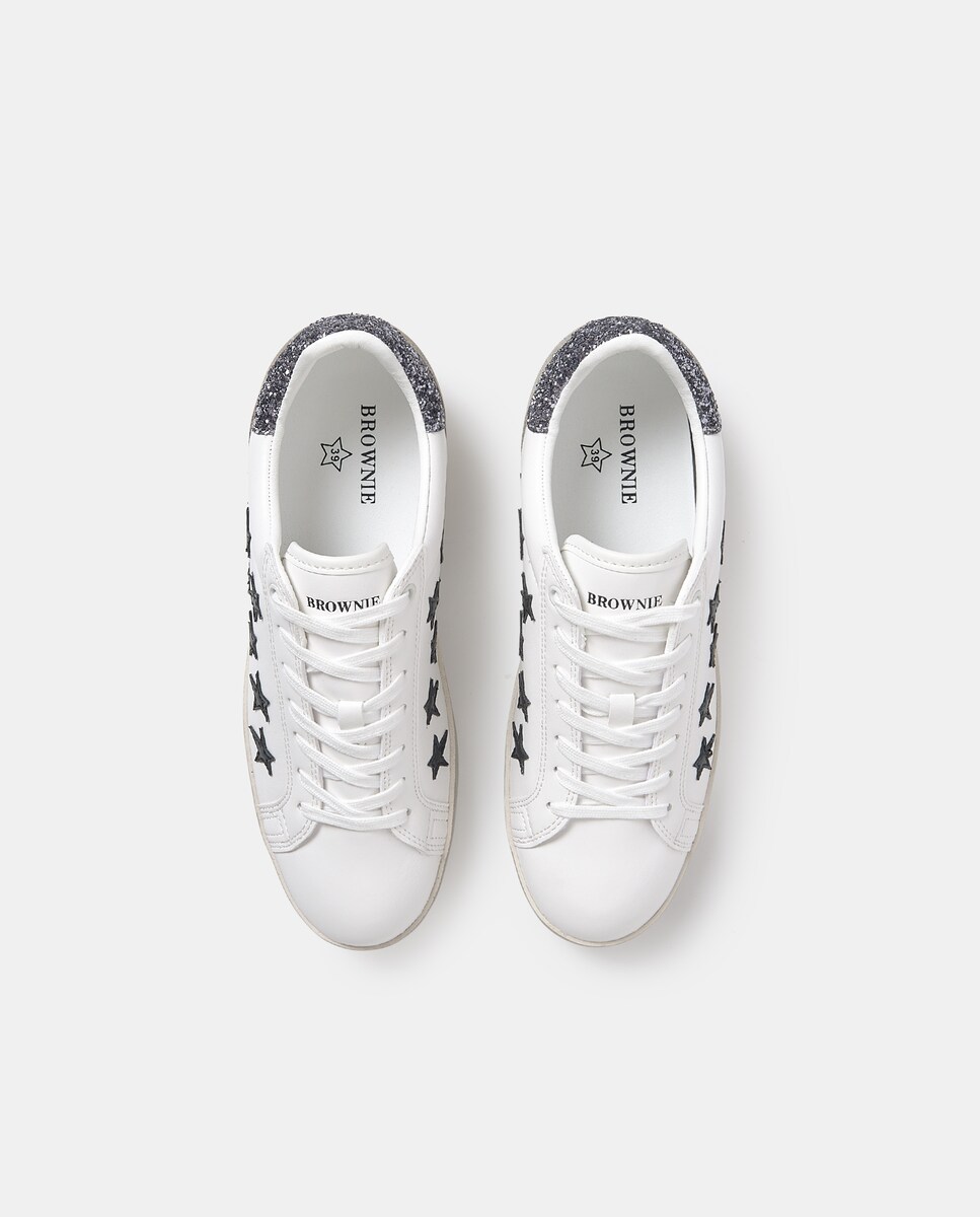 Sapatilhas Desportivas em Branco com Estrelas Branco-3
