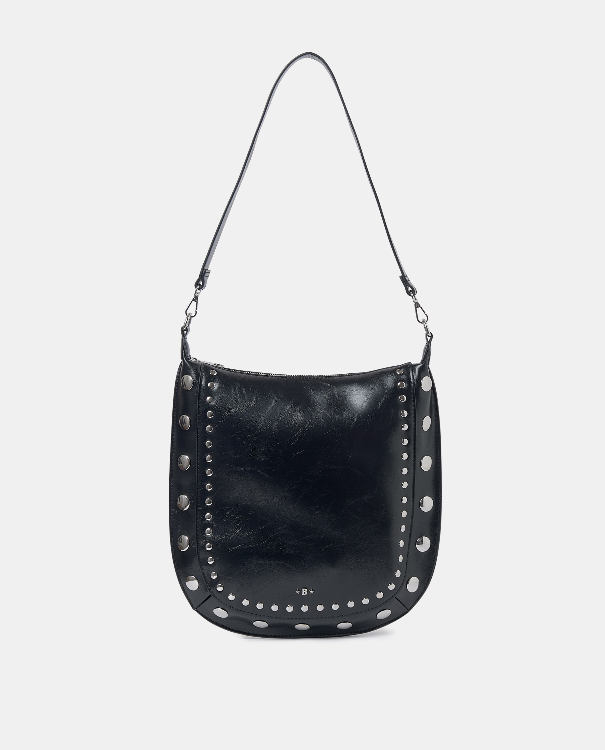 Imagem 0 de Mala de Ombro com Tachas em Preto