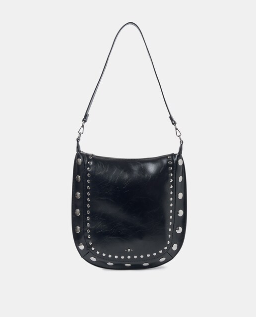 Imagem 0 de Mala de Ombro com Tachas em Preto