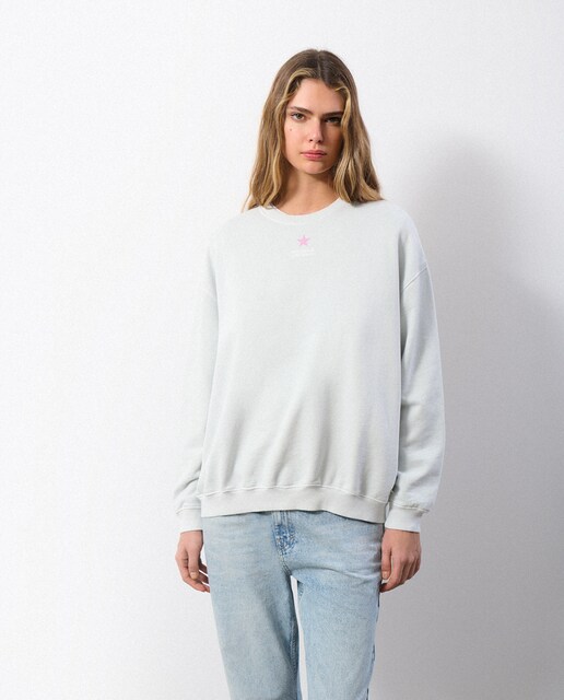 Imagem 0 de Sweatshirt com Gola Redonda e Desenho nas Costas