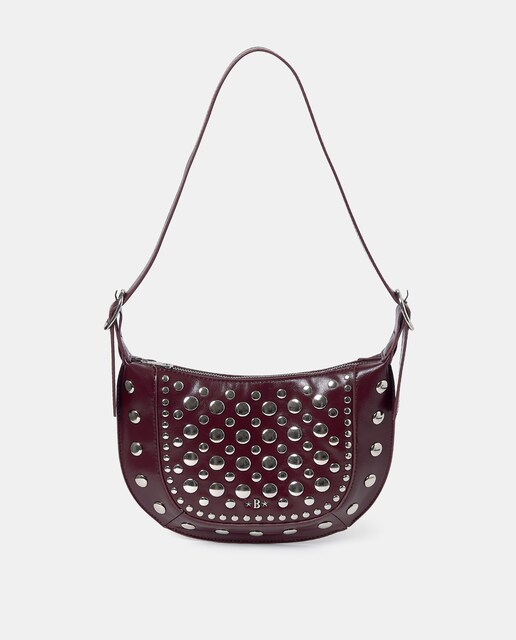 Imagem 0 de Mala de Ombro em Pele com Tachas