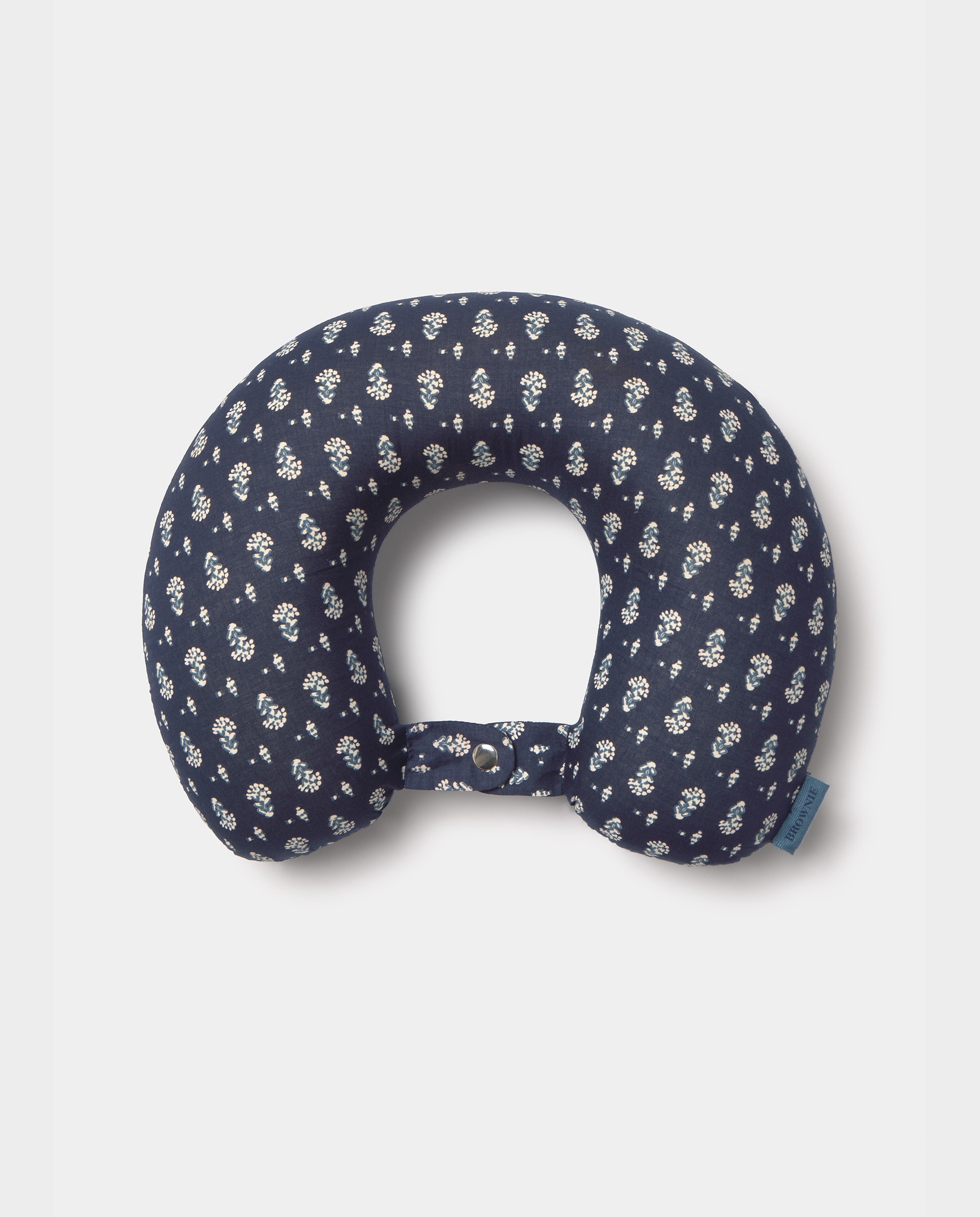 Almofada Cervical Estampada Azul-marinho-1