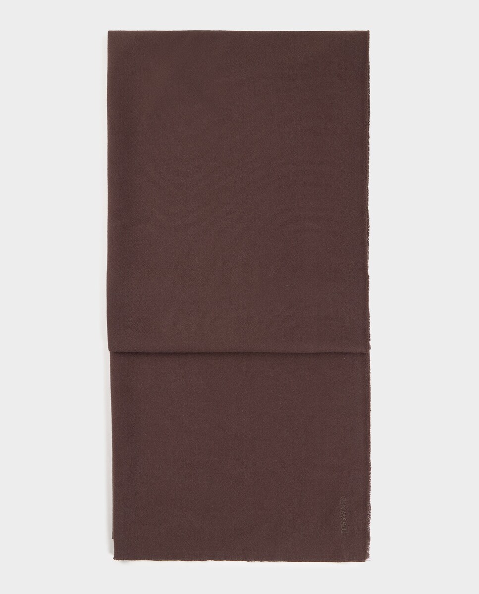Cachecol Liso Fino Castanho-chocolate-1
