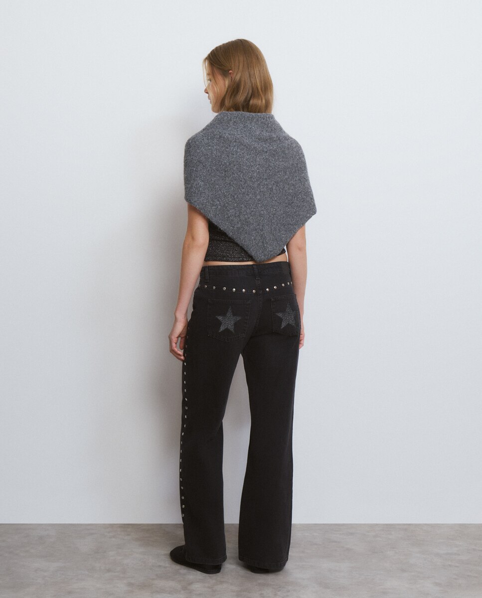 Capa Pequena com Lantejoulas Cinzento-3