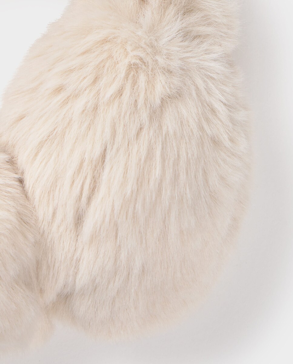 Protetores de Orelhas de Pelo Bege-5