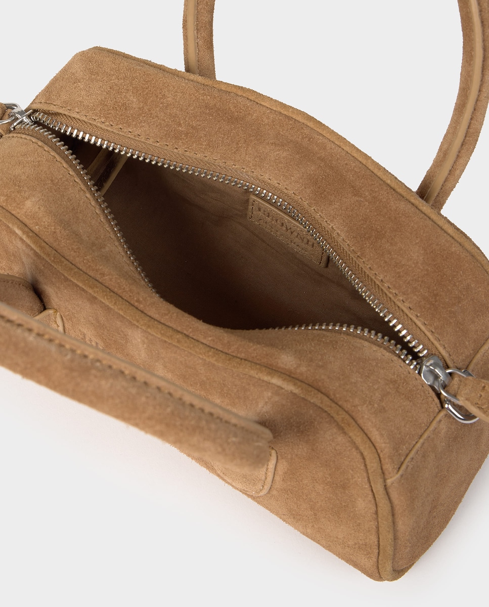 Mala de Ombro de Pele com Logo Camel-3