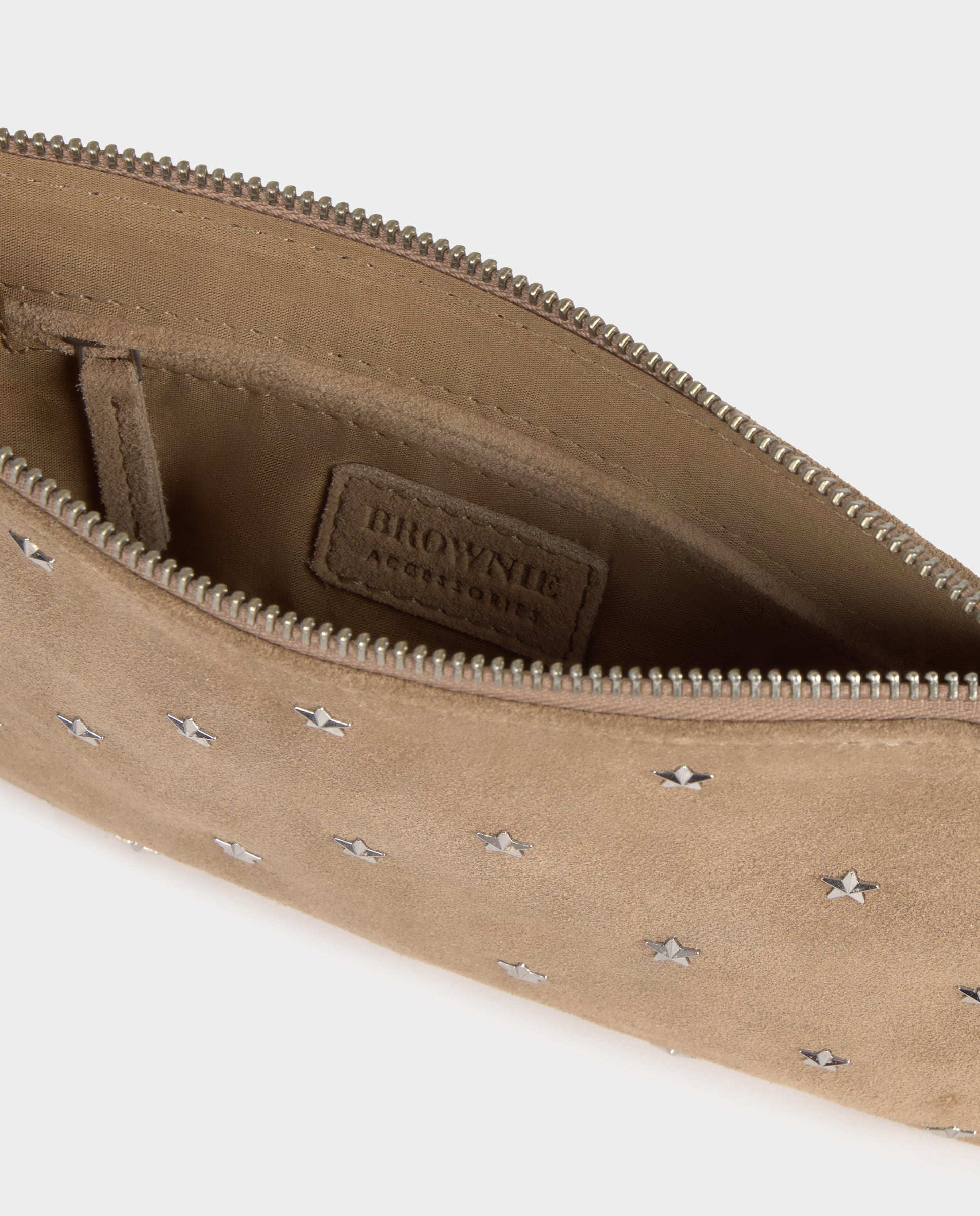 Mala de Ombro em Taupe com Estrelas Castanho-2