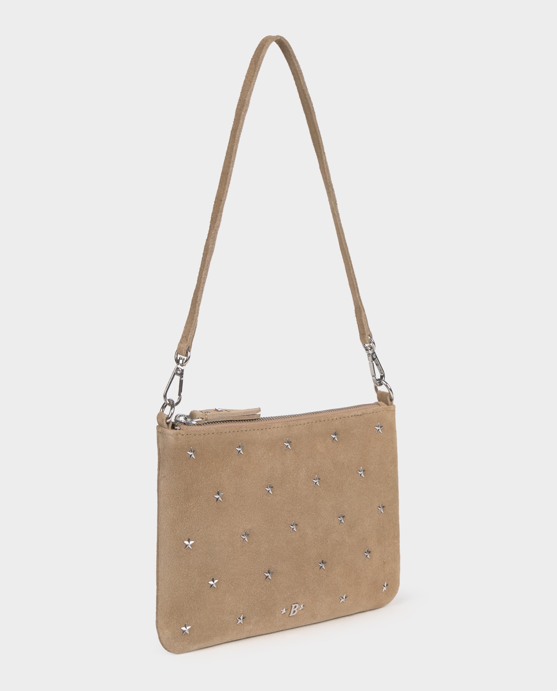 Mala de Ombro em Taupe com Estrelas Castanho-3