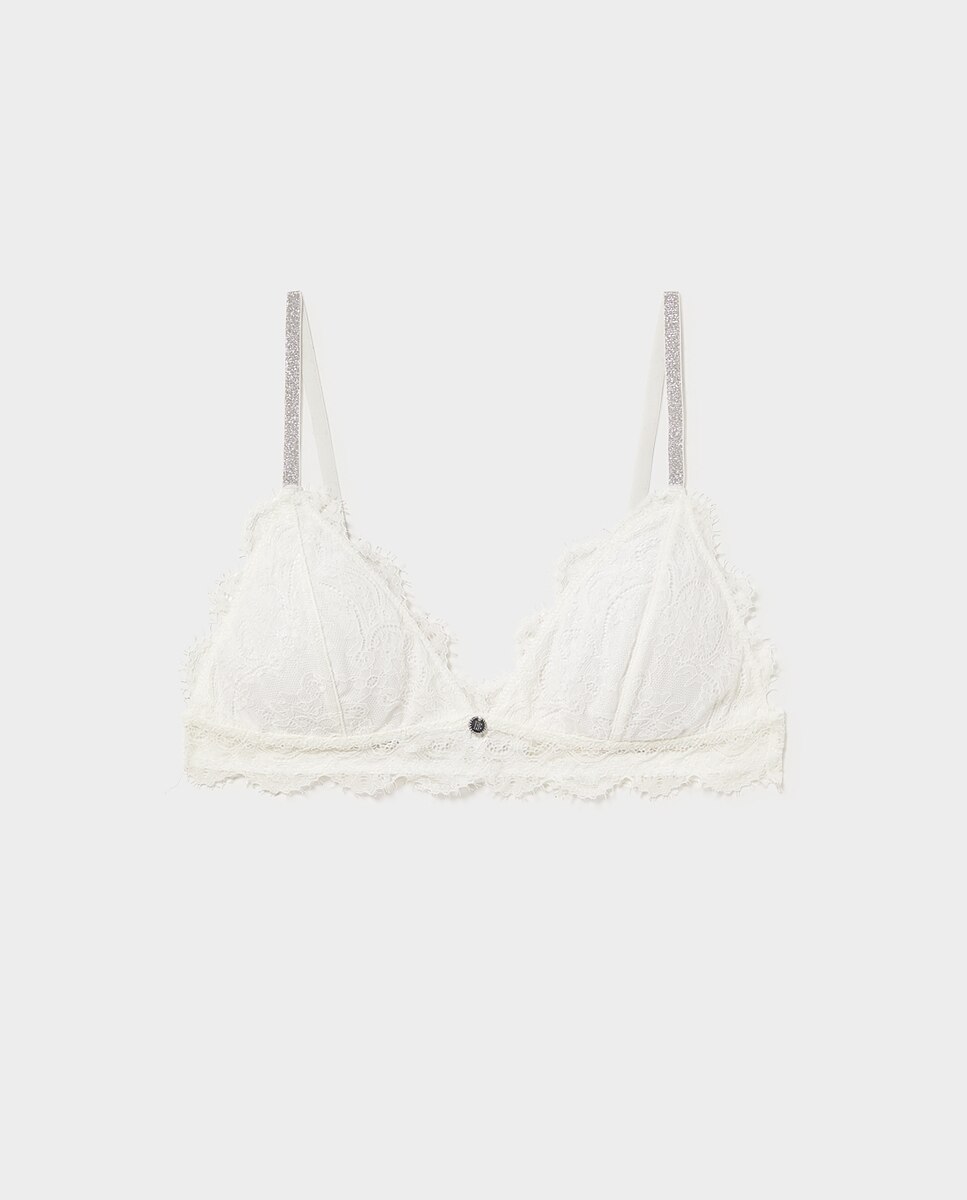Soutien sem Aro com Renda Branco-5