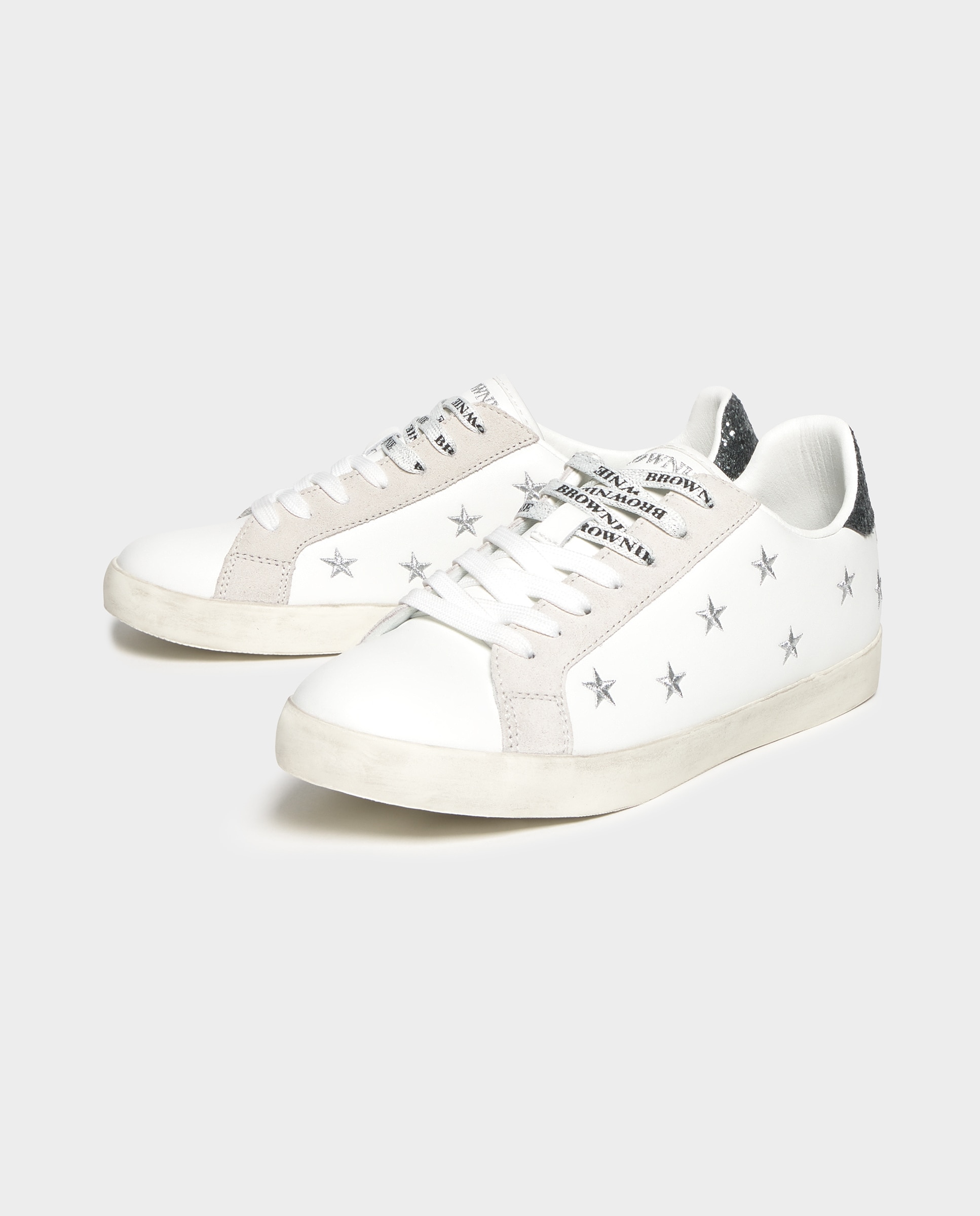 Sapatilhas Desportivas com Estrelas Branco-4