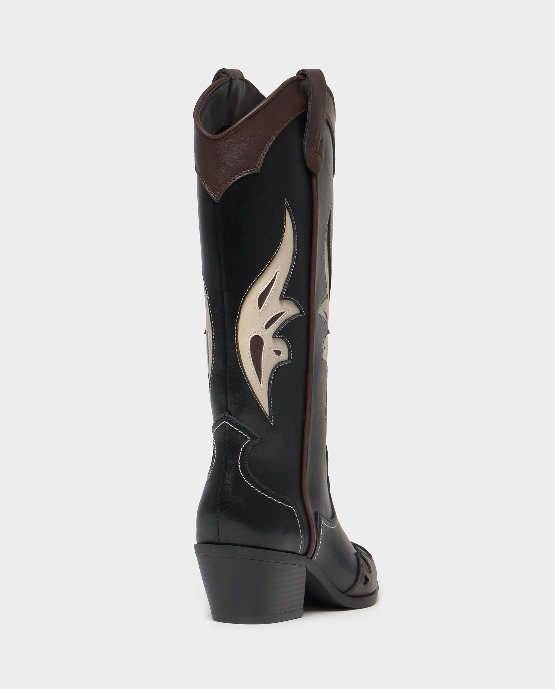 Botas Cowboy de Pele Preto-4