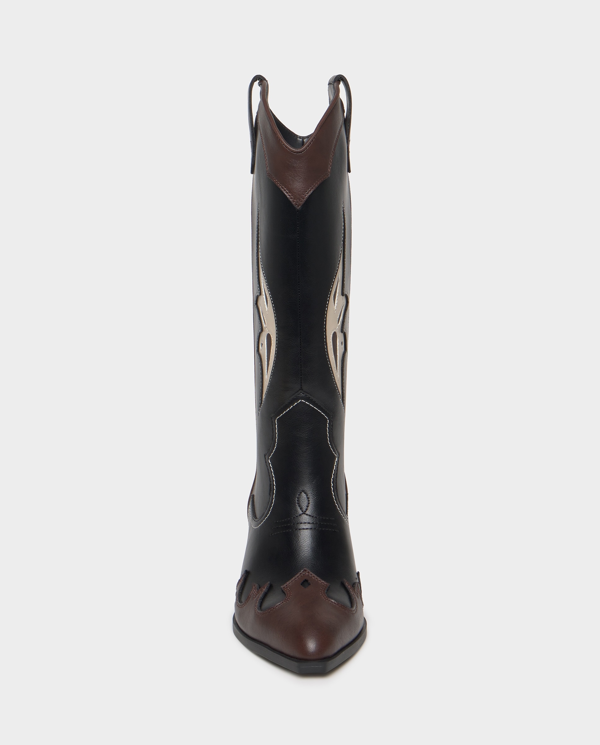 Botas Cowboy de Pele Preto-5