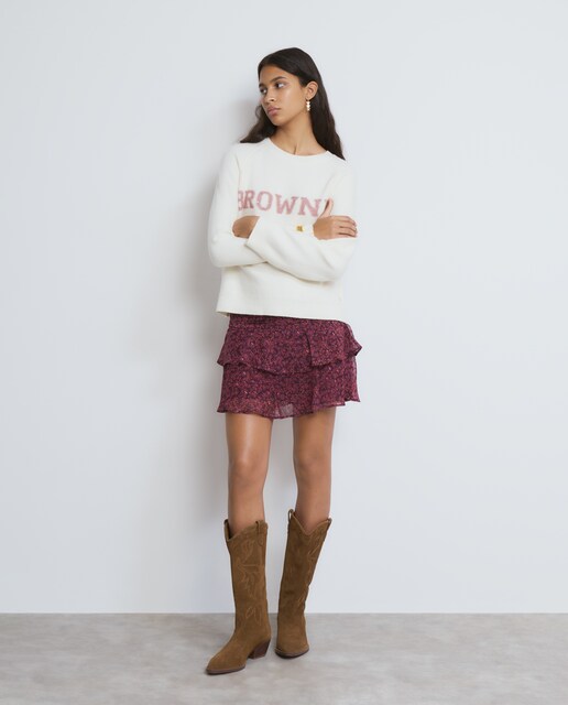 Imagem 0 de Saia Curta Estampada com Cintura Drapeada