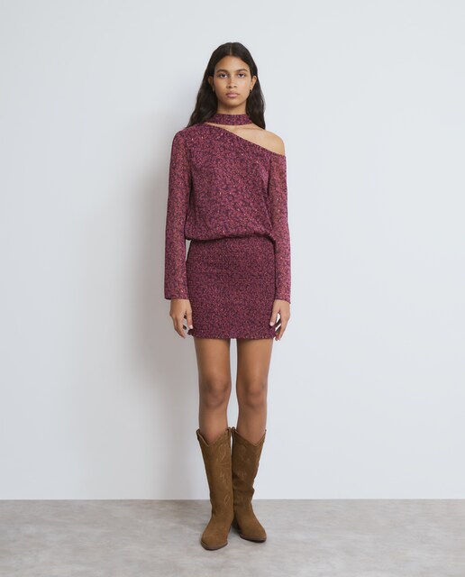 Imagem 0 de Vestido Curto Estampado Smock