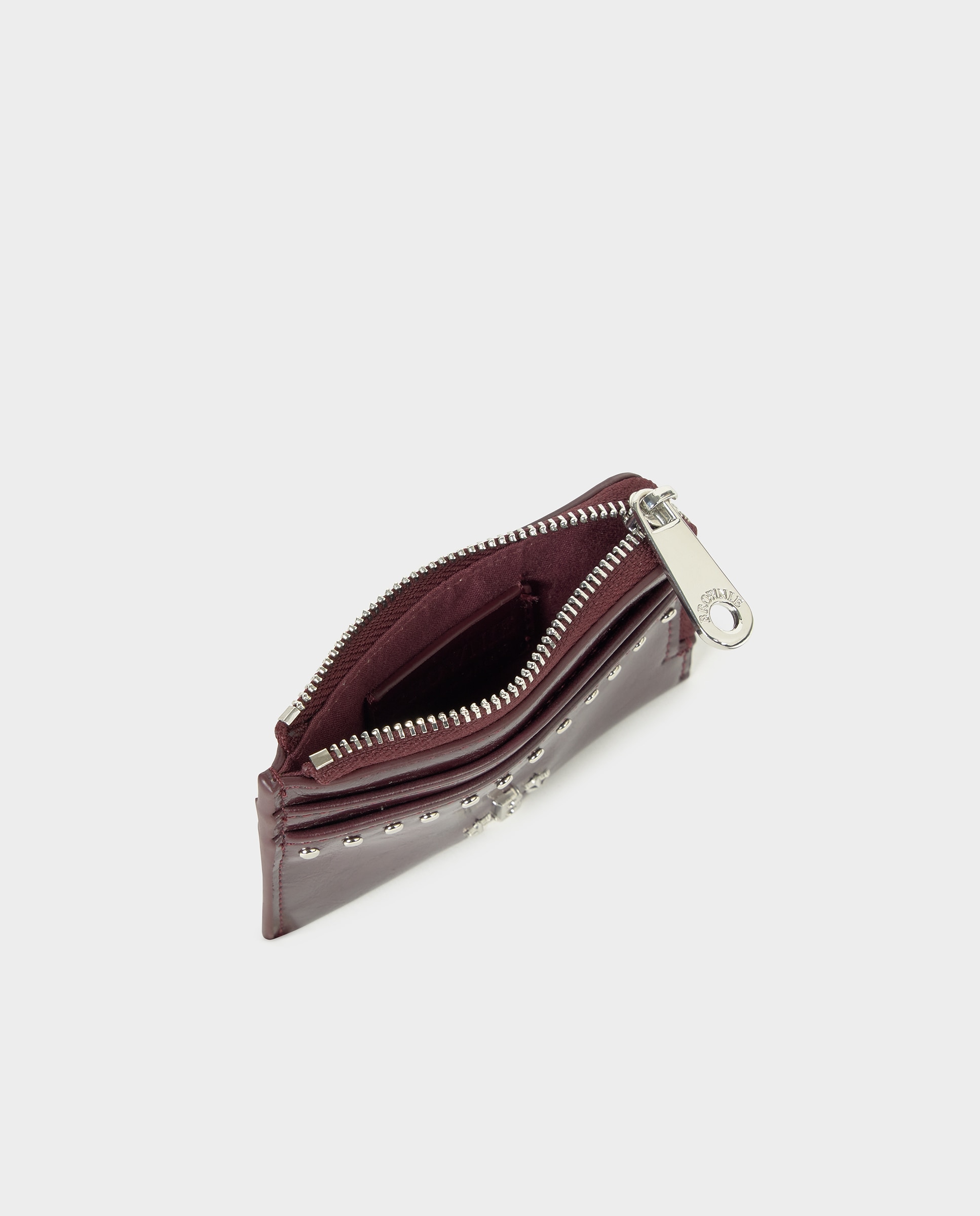 Porta-cartões com Bolinhas Grená-2