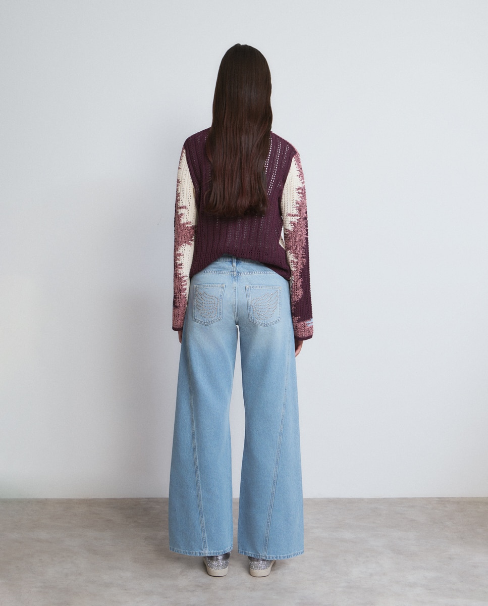 Jeans Largos Básicos Azul-2