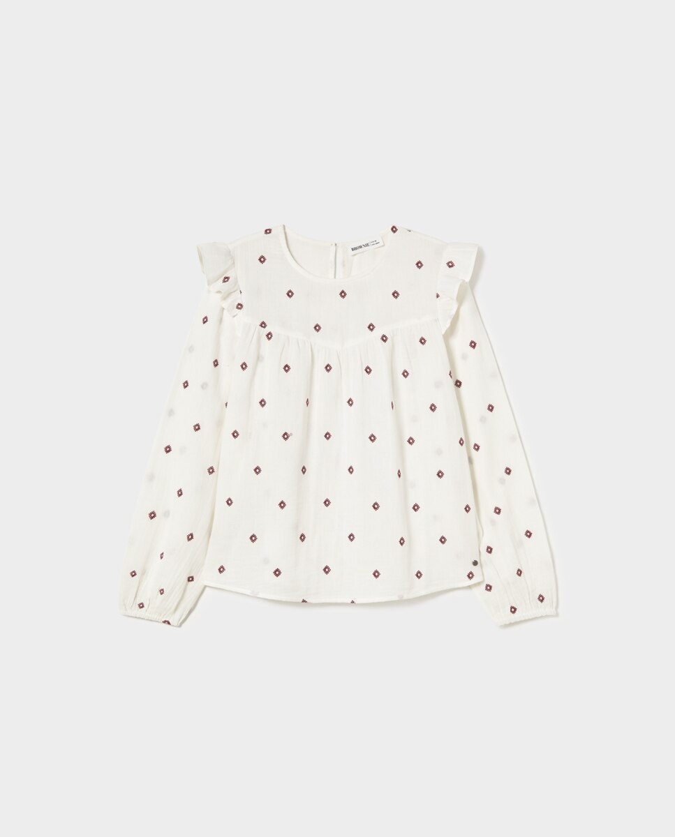 Blusa com Bordados Branco-5