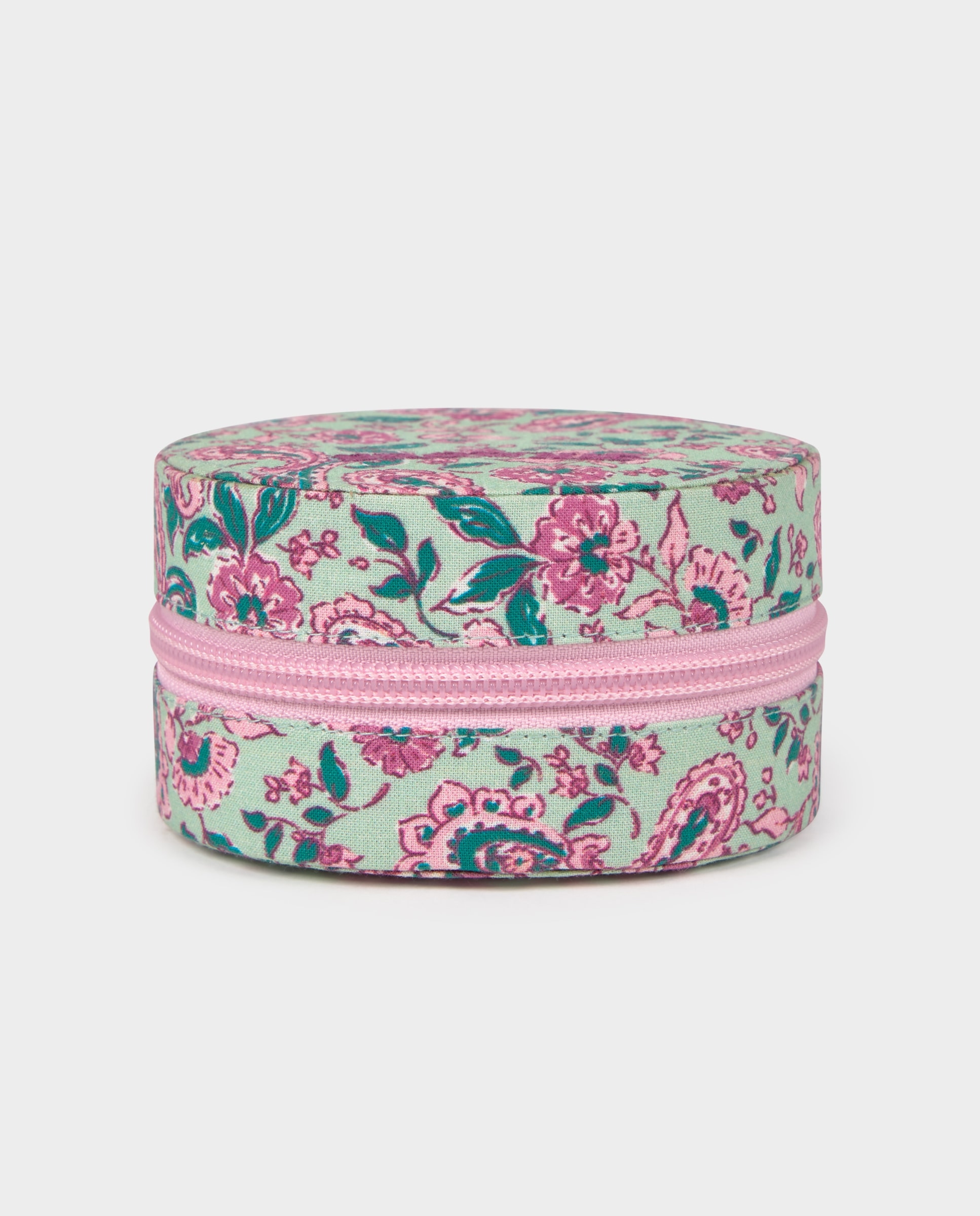 Pequeno Redondo Estampado Verde roxo-3