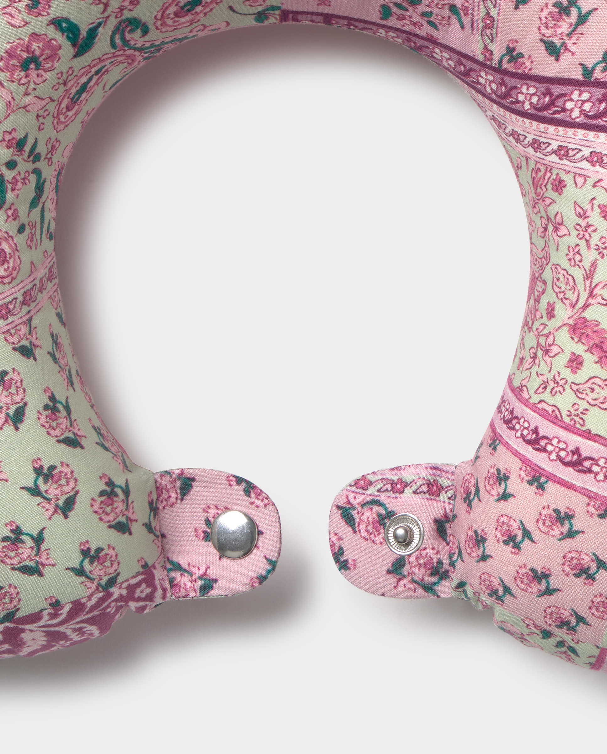 Almofada Cervical Estampada Rosa / Verde-2