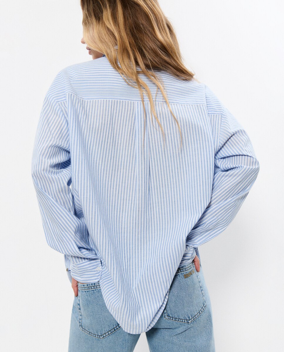 Blusa Às Riscas Azul-claro-2