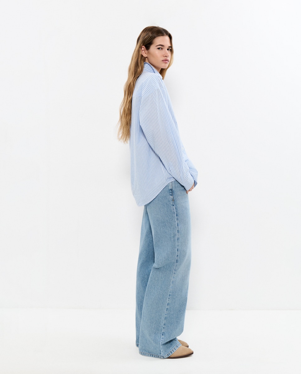 Blusa Às Riscas Azul-claro-4